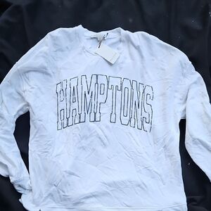 Green Envelope White Long Sleeve Tee